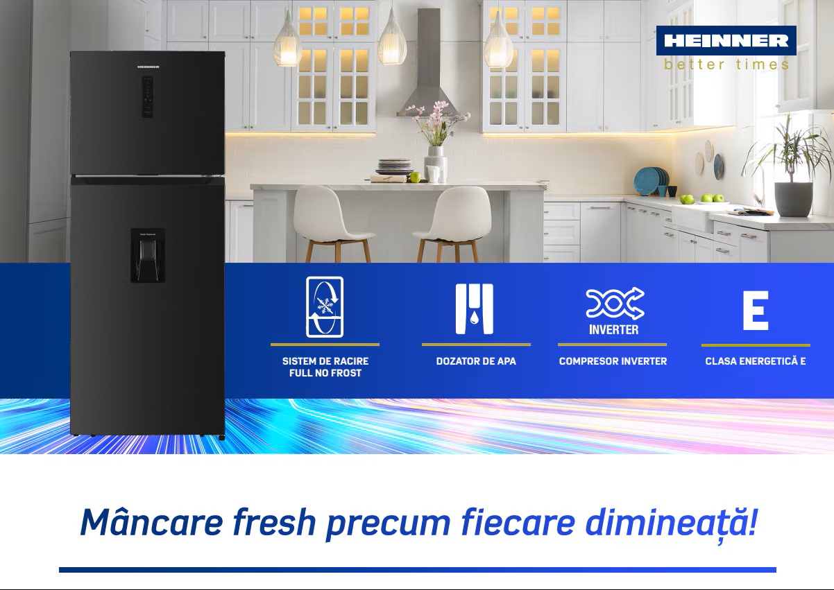 descriere Frigider Heinner HF-HM413NFDXWDE++
