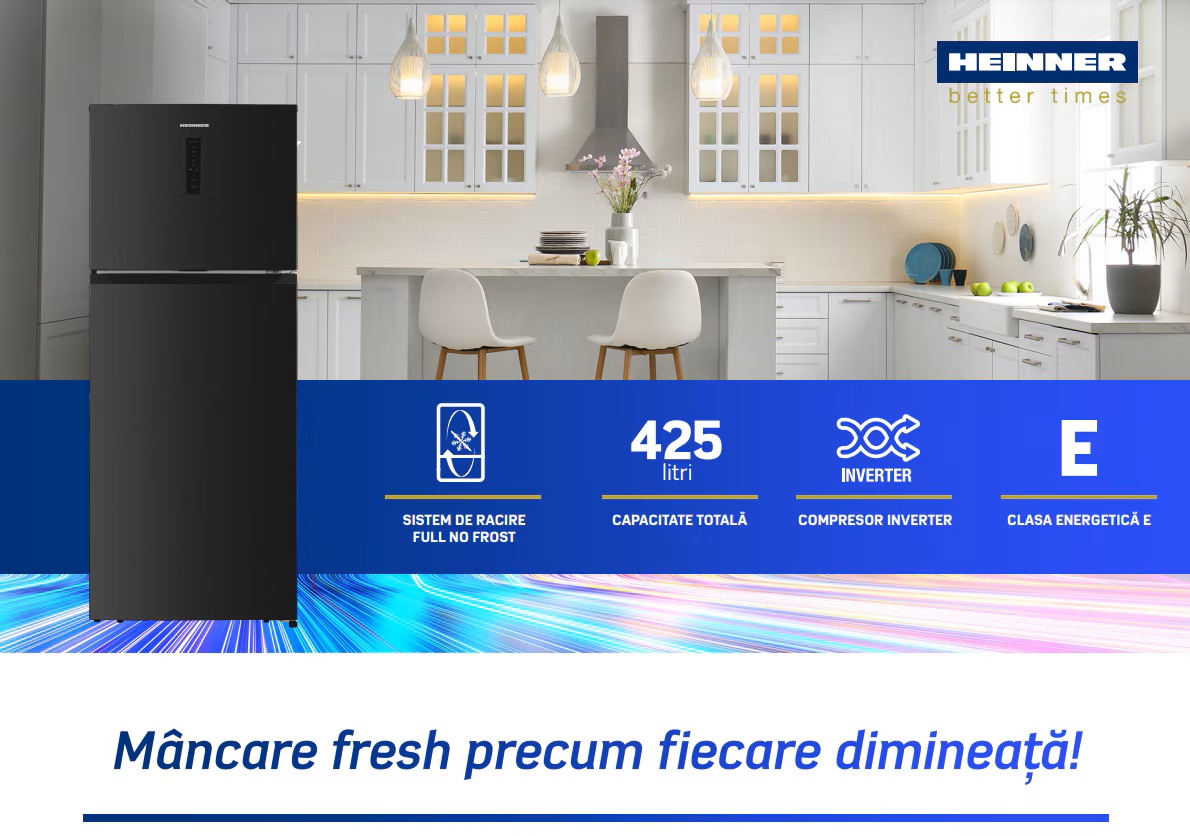 descriere Frigider Heinner HF-HM415NFDXE++